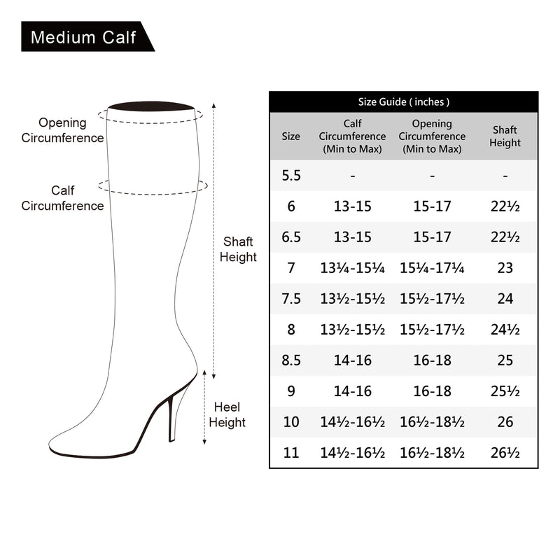 "Medium Calf" Flat Low Heel Stretch Over The Knee Boots TAN