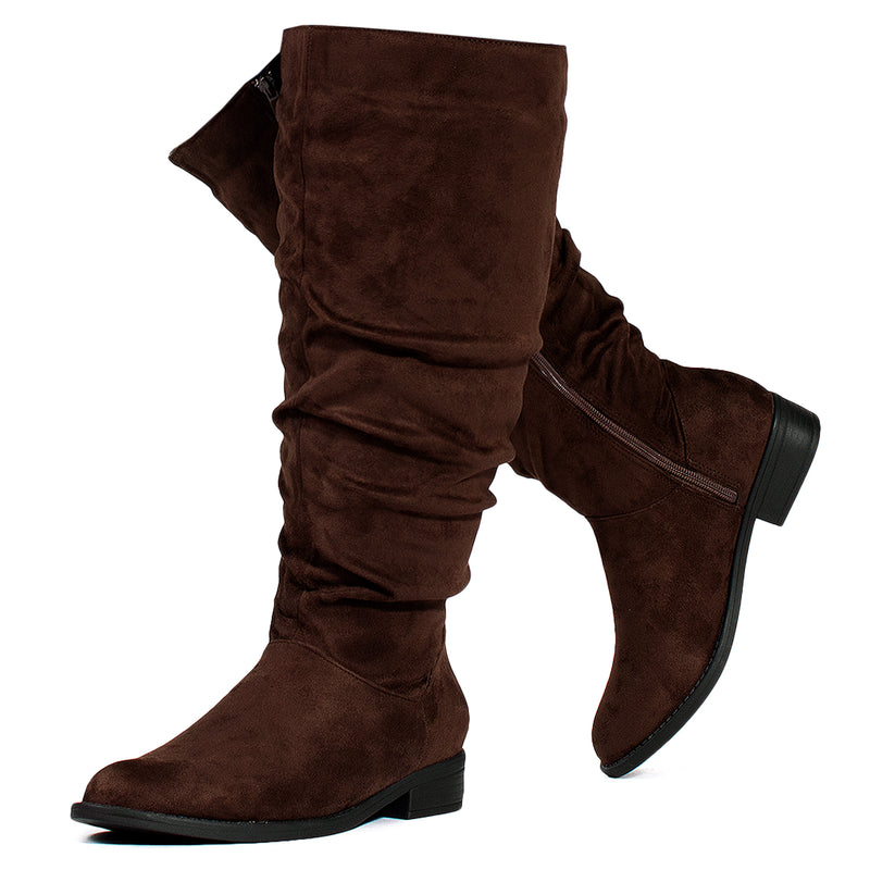 Classic Short Shaft Platform Faux Fur Lined Boot BROWN