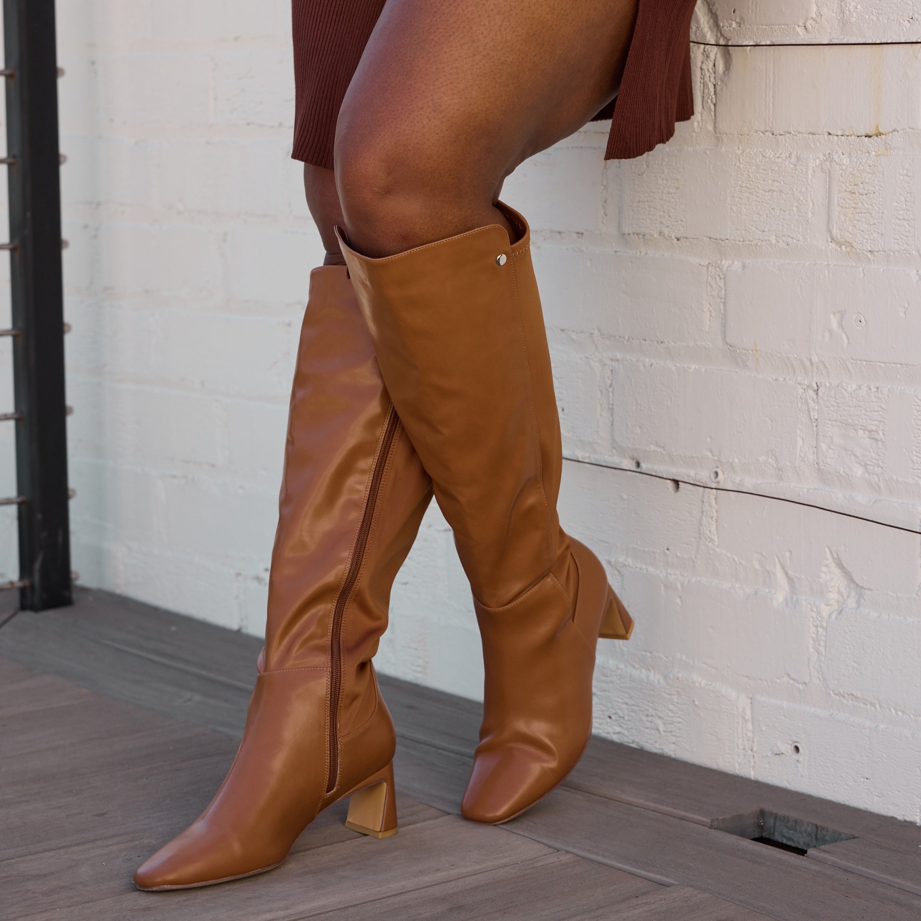 CASTAMERE Women's Chunky Heel Ankle Boots – Patent Leather Lace-Up Booties - View #8