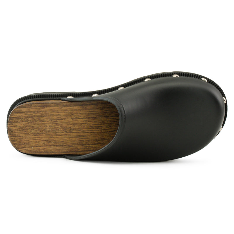 Jelly Closed Toe Clog Heel Sandals BLACK
