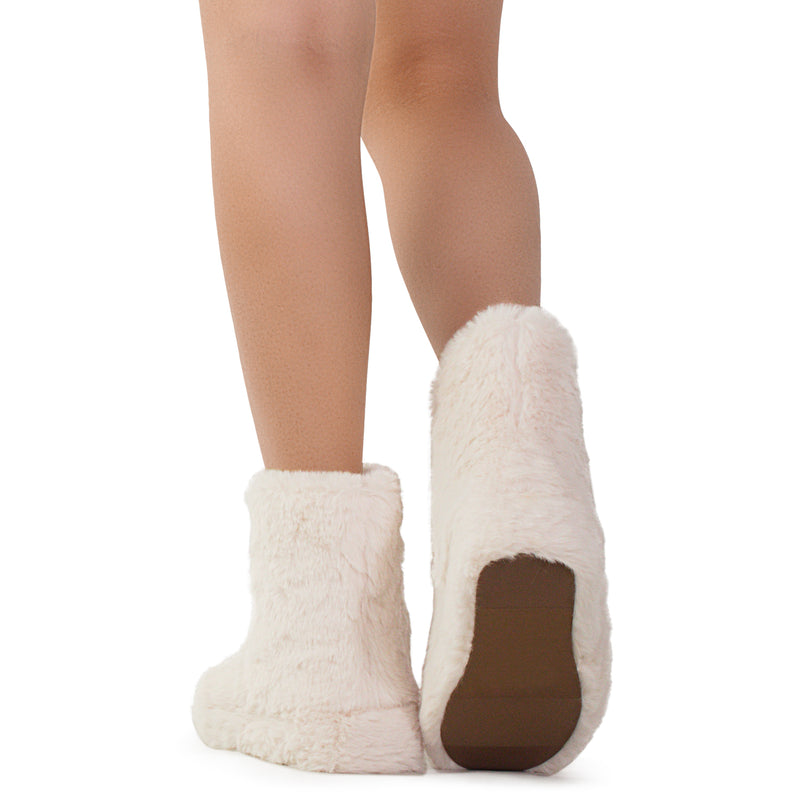 Faux Fur Lined Cold Weather Boots BEIGE