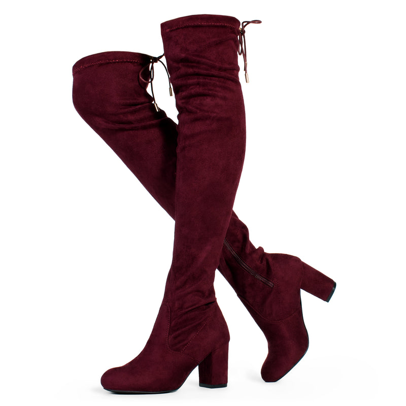 "Wide Calf Wide Width" Western Inspired Boots BLACK LEATHERETTE