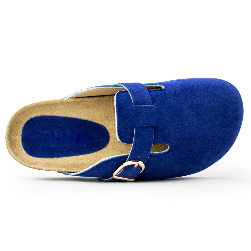 Studded Footbed Cork Clog Potato Shoes BLUE