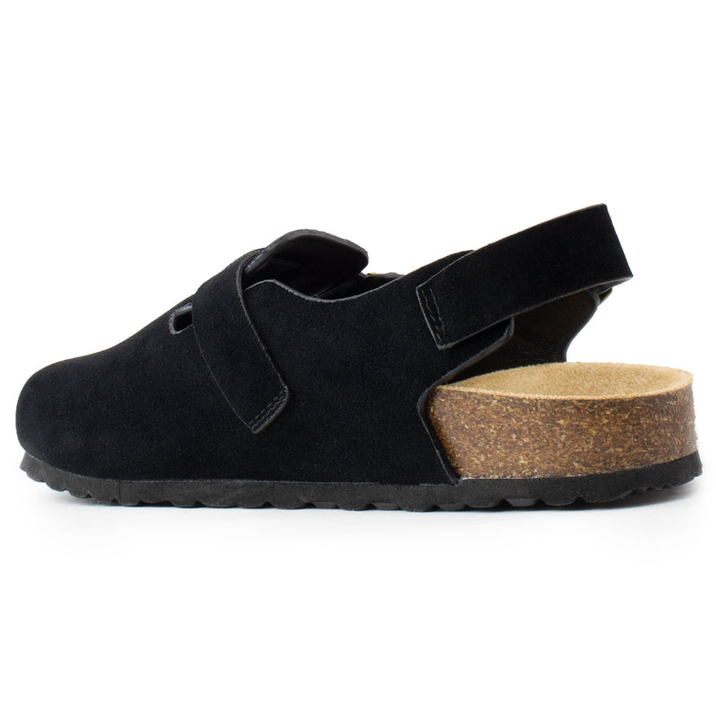 Studded Footbed Cork Clog Potato Shoes BLACK SU