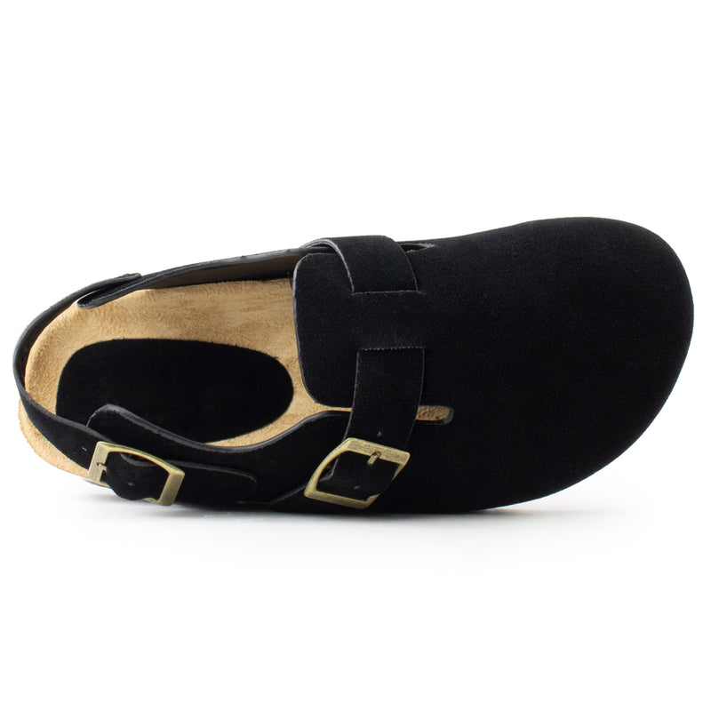 Studded Footbed Cork Clog Potato Shoes BLACK SU