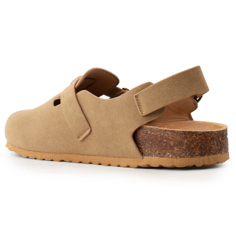 Studded Footbed Cork Clog Potato Shoes TAUPE