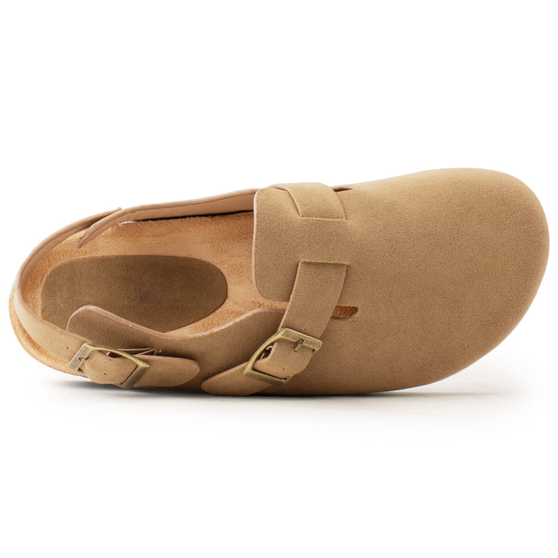 Studded Footbed Cork Clog Potato Shoes TAUPE