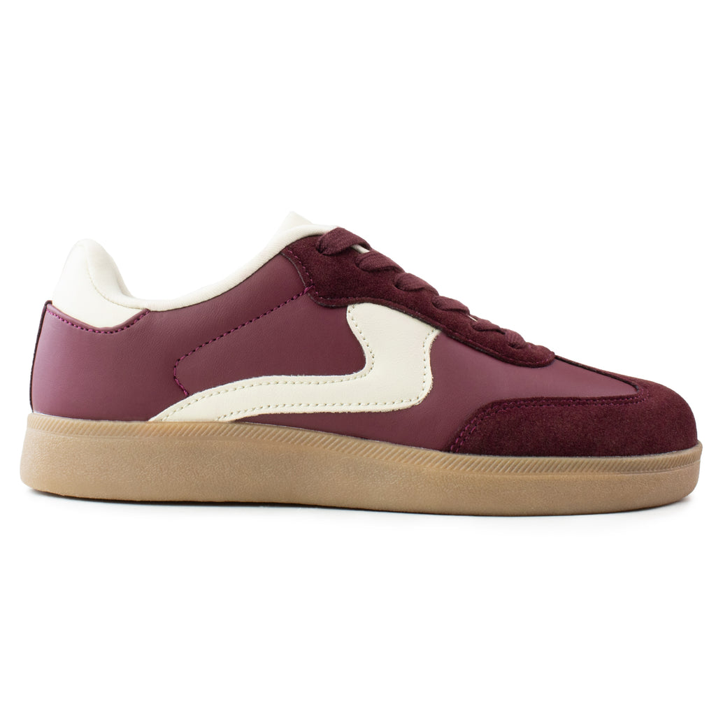 Trendy Comfortable Low Top Retro Fashion Sneakers Flats WINE