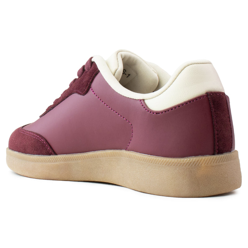Trendy Comfortable Low Top Retro Fashion Sneakers Flats WINE