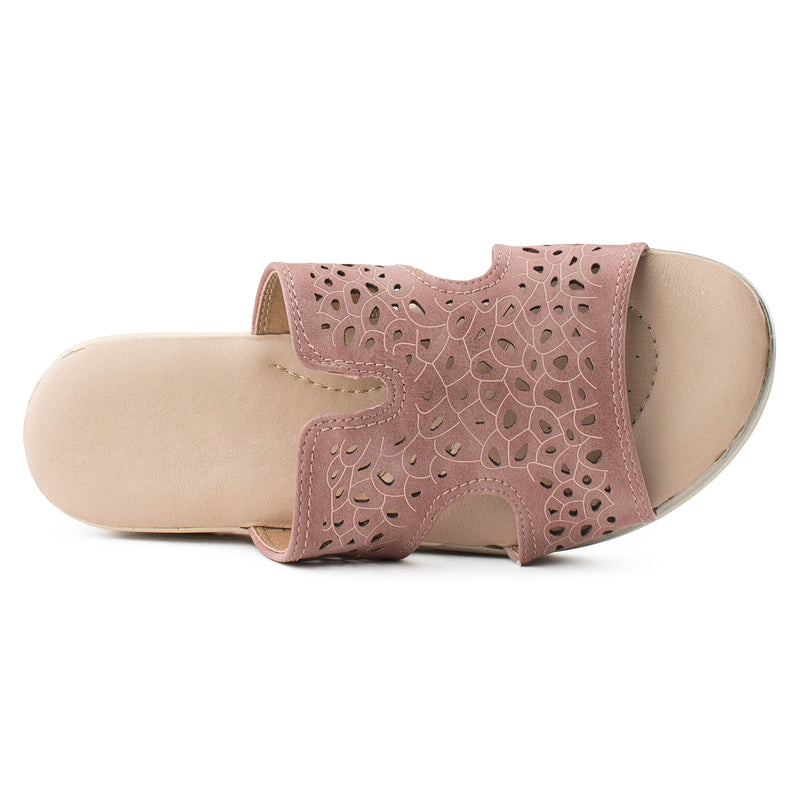 Cutout Design Comfort Slide Sandals PINK