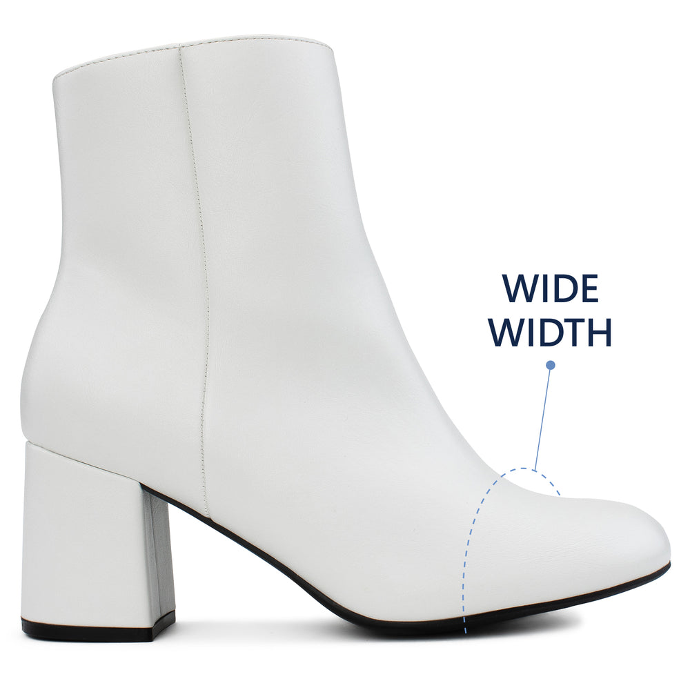 Akiihool Work Boots for Women Women Lug Sole Low Heel Ankle Boots V Cut  Back Zipper Booties (White,7) - Walmart.com